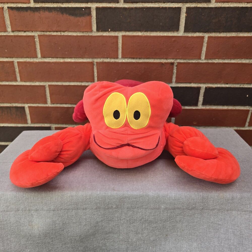 Disney Princess Little Mermaid Sebastian Jumbo XL Plush Stuff Animal Crab Red